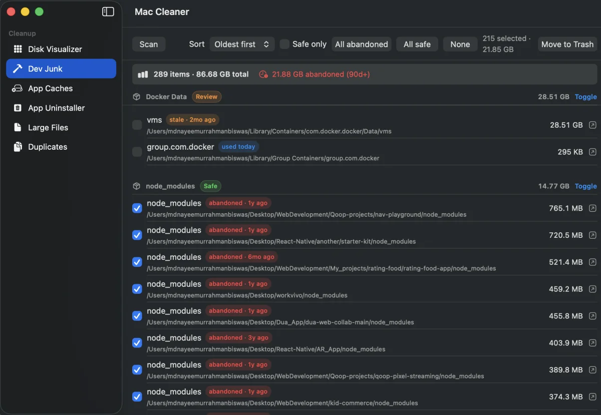 Mac Cleaner screenshot